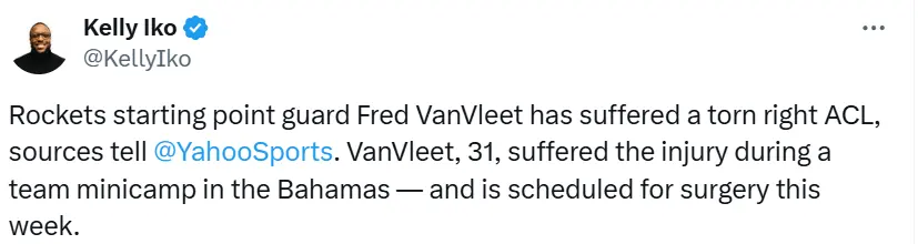 控卫位置上, 据名记Sh, 伤缺